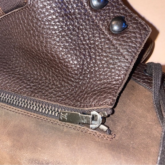 Louis Vuitton suede boot shoe size 10 lv us 11 made in Italy damier print winter - Picture 13 of 13